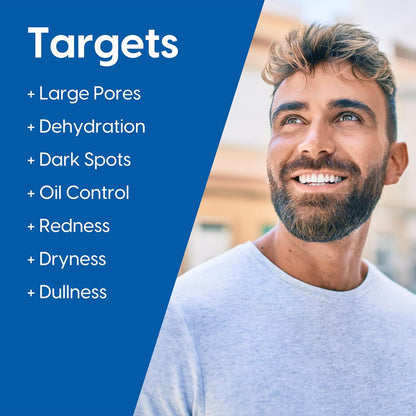 Strive Hydrating Men's Face Wash - Deep Cleans Pores, Exfoliates & Brightens - Refreshing Aloe Vera, Hyaluronic Acid & Niacinamide - Fragrance Free Men's Skincare - 200ml