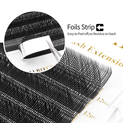 Lash Extensions 3 Tips Triple yyy Eyelash Extensions W Shape 0.07mm Thickness C Curl Mix 8-15mm Premade Fans Easy Fan Volume Lashes Matte Black Crisscross(YYY-Triple-0.07-C,8-15mm Mix)