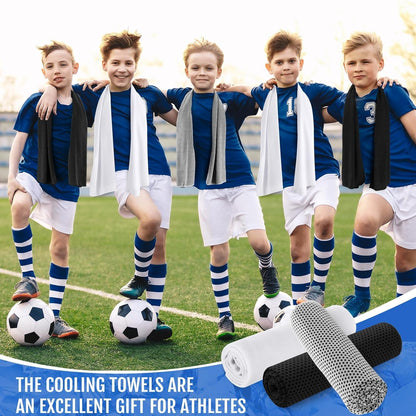 Hosuly 30 Pack Cooling Towels, 40"x12" Ice Breathable Soft Chilly Sweat Rag Microfiber Workout Rags for Gym Cooling Towels for Neck and Face for Yoga Golf Sport Running