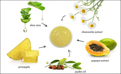 RAYA Pineapple Enzyme Facial Scrub (120) | Exfoliating and Refining Facial Scrub for Combination Skin | Creates a Glowing Complexion | Made with Pineapple Enzymes and Jojoba Beads
