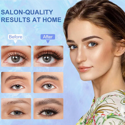 Lash Lift Kit, Eyelash Perm Kit for Natural Curling, Professional Eyelash Lift Kit for Long-Lasting Curl, Black Eyebrows & Eyelashes Color Kit, DIY Lash Lamination Set for Salon & Home Use