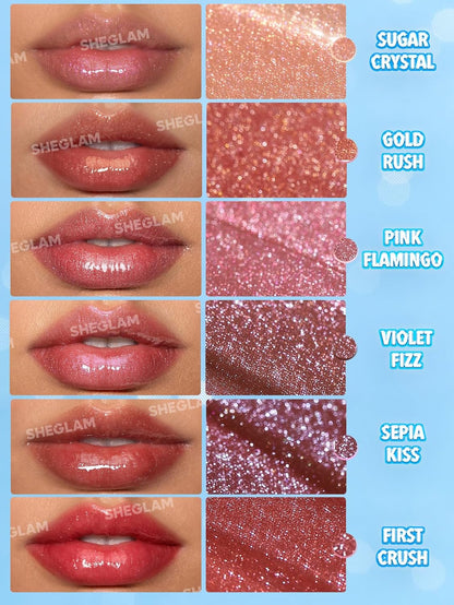 SHEGLAM Pout-Perfect Moisturizing Solid Lip Gloss Shimmer Lip Plumper - Sepia Kiss