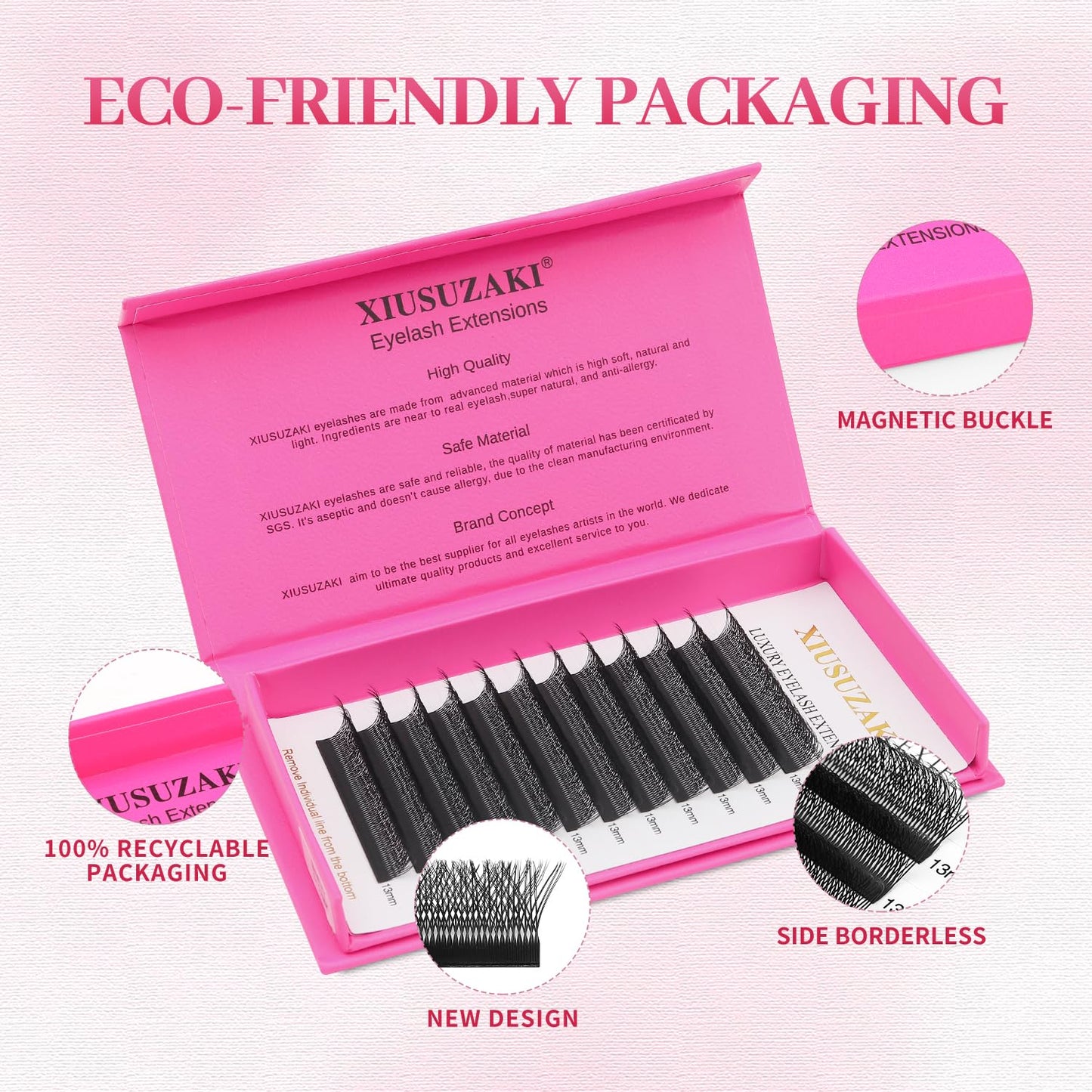 Lash Extensions Double Tips 3D Eyelash Extensions W Shape 0.07mm Thickness D Curl 10mm Premade Fans Easy Fan Volume Matte Black Crisscross Eyelashes(W-3D-Double Tips-0.07-D,10mm)