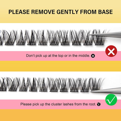 Lash Clusters 8-16mm, False Eyelashes 144pcs, Cluster Eyelash Extensions Matte Black Soft, Diy Lash Extensions D Curl Natural Lash Clusters Faux Mink Lashes Wispy（Sway,144pcs,0.07,D,8-16MIX)