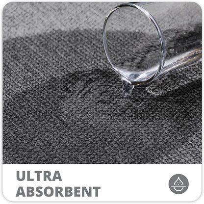 Bath Mat,Ultra Thin Bathroom Rugs,Rubber Bath Mats for Bathroom,No Slip Bath Rug,Quick Dry,Machine Washable,Low Pile,Absorbent,Shower Outside,Sink,Home Decor Accessories.Dark Grey,1'5"x2'3"(17x27inch)