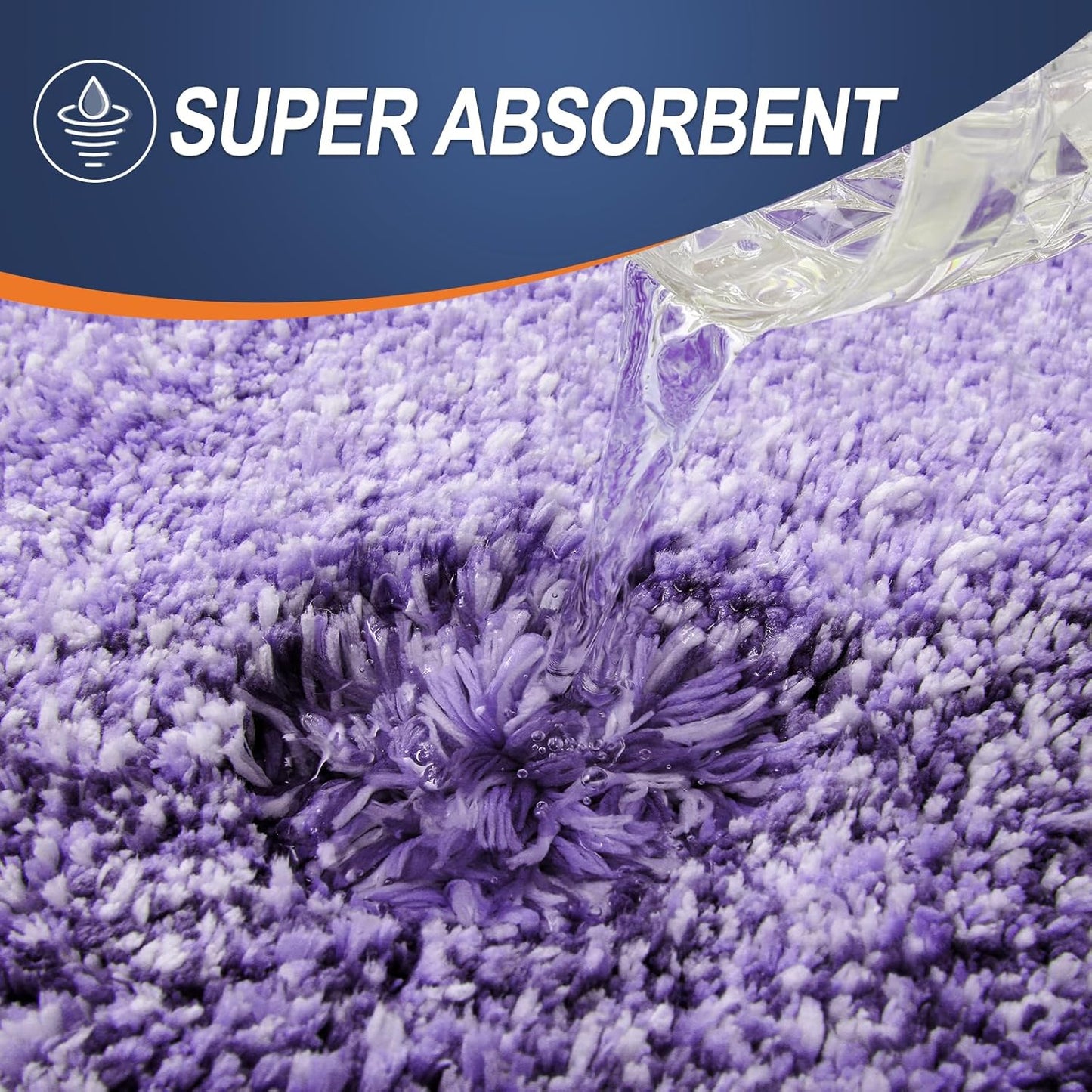 OLANLY Bathroom Runner Rugs 44x24, Extra Soft Absorbent Microfiber Bath Rugs, Rubber Backing, Quick Dry, Machine Washable Bath Mats for Bathroom Floor, Tub and Shower, Home Decor Accessories, Violet