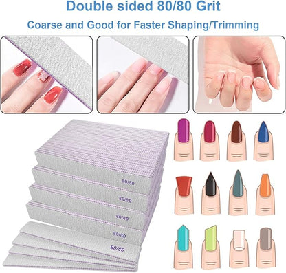80/80 grit nail files (100