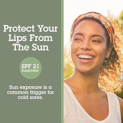 Quantum Health SuperLysine+ Colds tick Lip Sunscreen - Lysine Herbs & Nutrients Soothe & Moisturize Lips - Softens & Protects from the Sun - SPF 21 - Clear - 0.17 Ounce