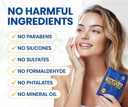 Stylia Under Eye Patches for Puffy Eyes and Dark Circles (20 Pairs) - 24k Gold Under Eye Mask with Vitamin C, Hyaluronic Acid, Pearl Extract - Eye Masks for Dark Circles and Puffiness