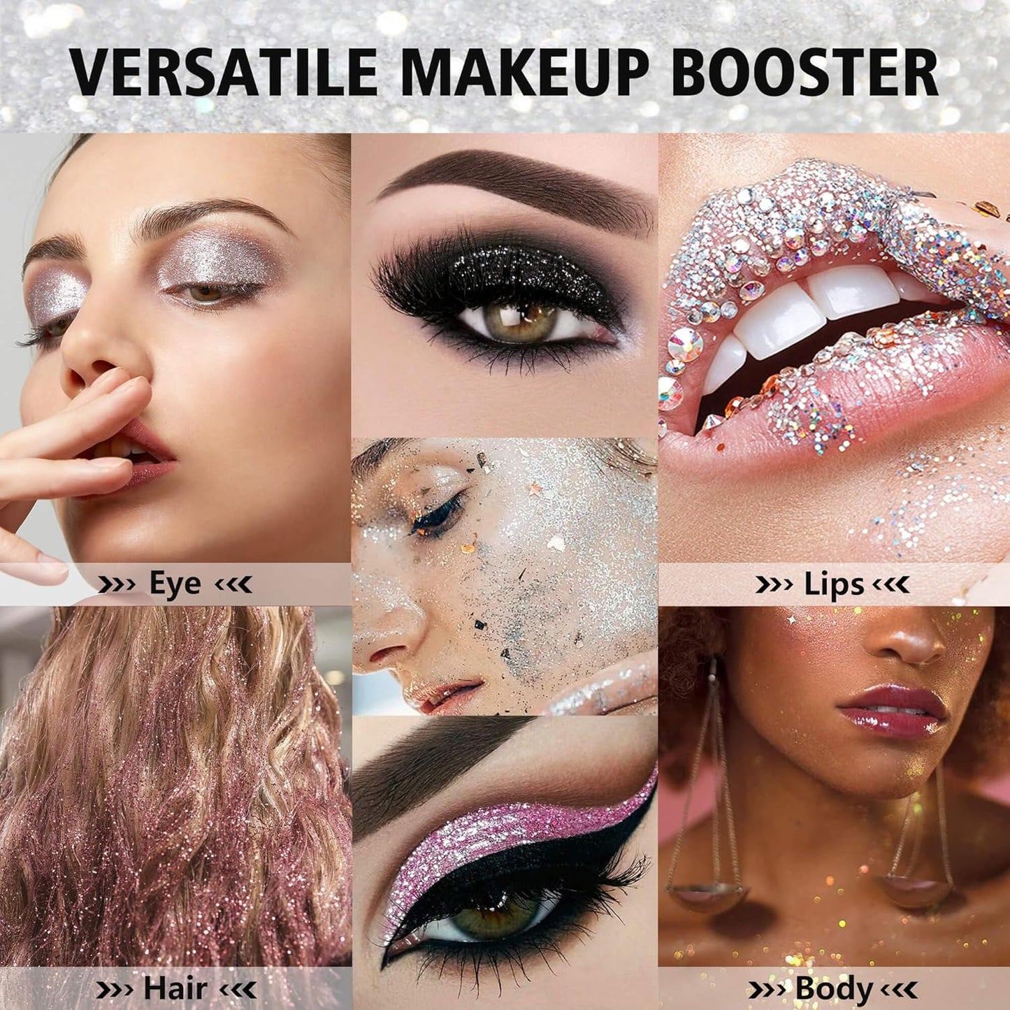 Chunky Glitter – Gold Pressed Glitter for Eyes, Lips, Face & Body – Long-Lasting Sparkle for Festival, Party, Cosplay, Makeup Looks – Layer as Eyeshadow Topper（Sunlit Sparkle）