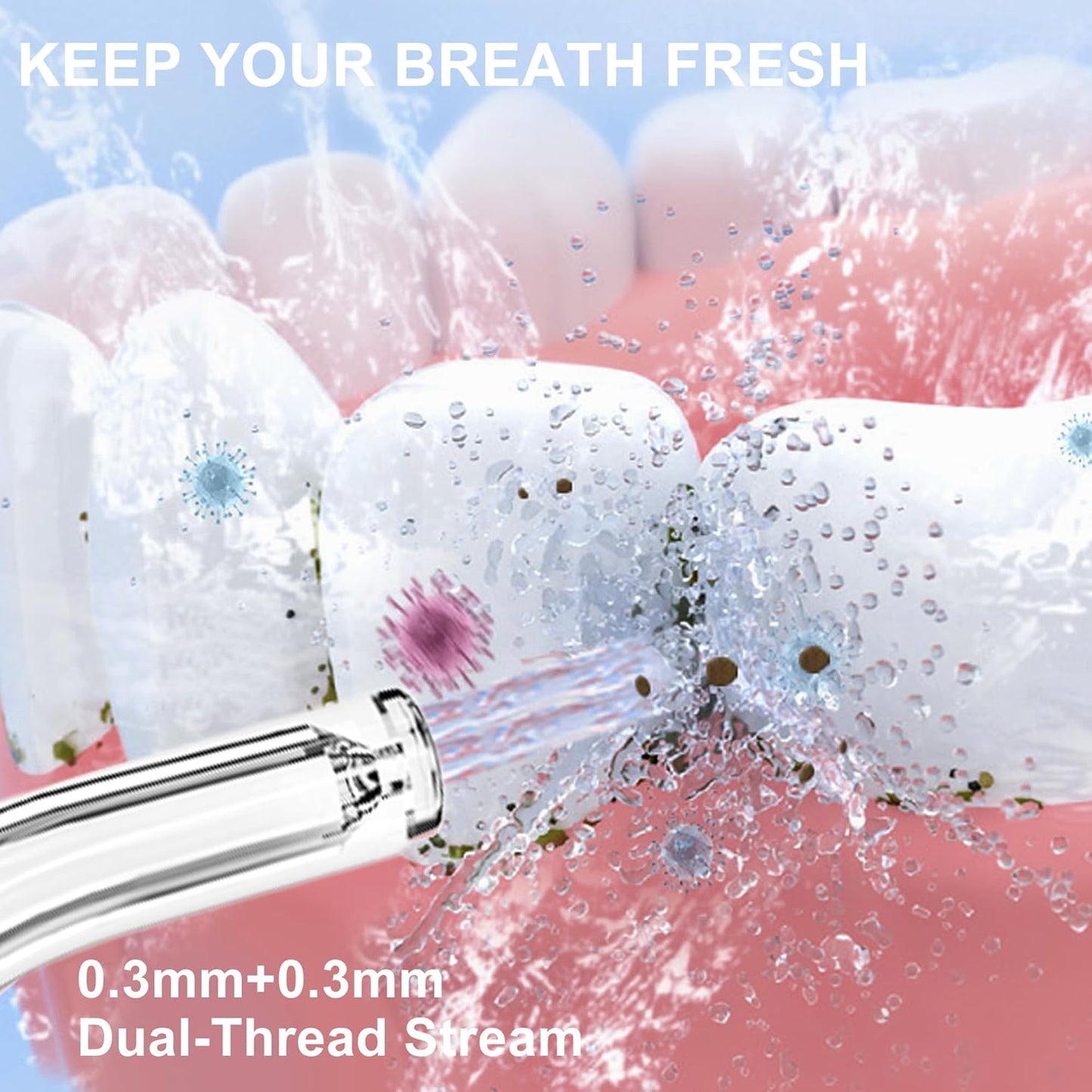 Replacement Head for AquaSonic Aqua Flosser, Water Flosser Replacement Tips Oral Irrigator Jet Tips,Only Compatible AquaSonic Aqua Water Flosser(4 Classic Jet Tips)