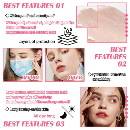 Color Changing Full Coverage Liquid Foundation Makeup Gift Set,Moisturizing BB Cream for Women,Flawless Loose Setting Powder Face Primer Base Makeup Kit With Make up Sponge