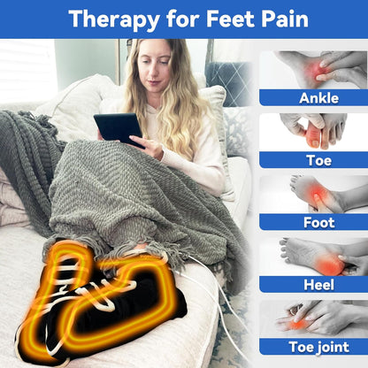 Electric Heating Pad for Women Men, Pain Relief Heated Arthritis Gloves, Heating Mittens with 30-90min Timer, 86-158℉ Adjustable Temperature Shut Off (New Version for feet)