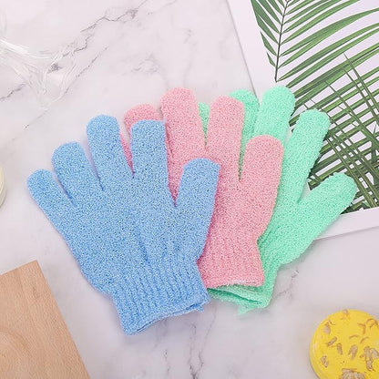 Molain 3 pairs exfoliating gloves