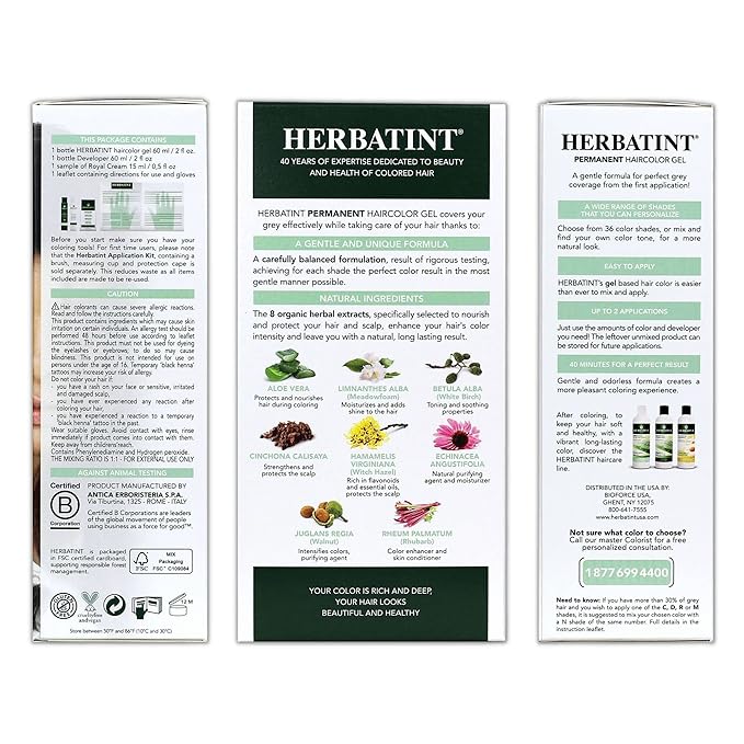 Herbatint Permanent Haircolor Gel, 3N