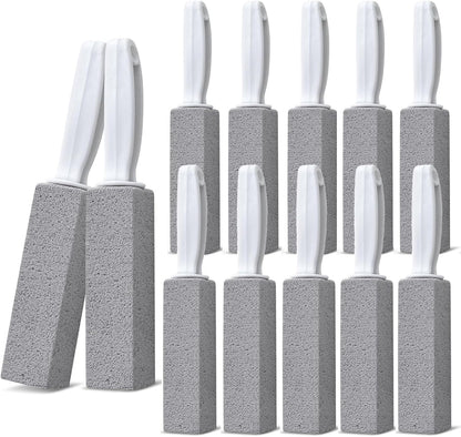 Emycool Pumice Stone Toilet Bowl Cleaner, 12 Pack Toilet Pumice Stone with Handle for Toilet Cleaning, Bathtubs, Sinks, Swimming Pools, Grills