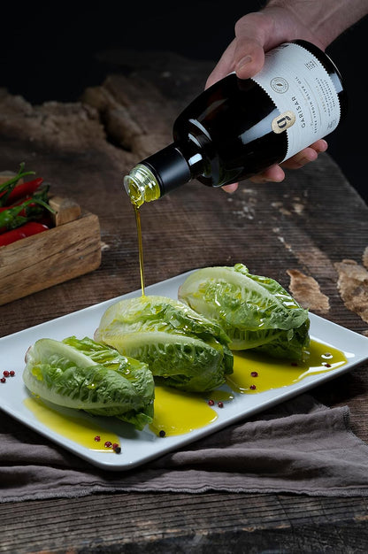 Garisar High In Polyphenol Premium Extra Virgin Olive Oil (>600 ppm), Low Acidity (Max 0.2%), NYIOOC 2025 Gold Medal Winner, Organic Agriculture Hand Picked, Cold Pressed, 100% Arbequina - Pack of 1