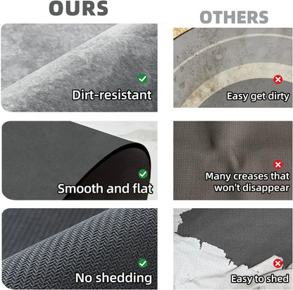 Bathroom Mat Quick Dry, Bathroom Rugs Non Slip Washable Thin Absorbent Bath Mat Fits Under Door Bathroom Floor Mat Perfect for Bath, Shower, or Sink 20"x30" Light Grey