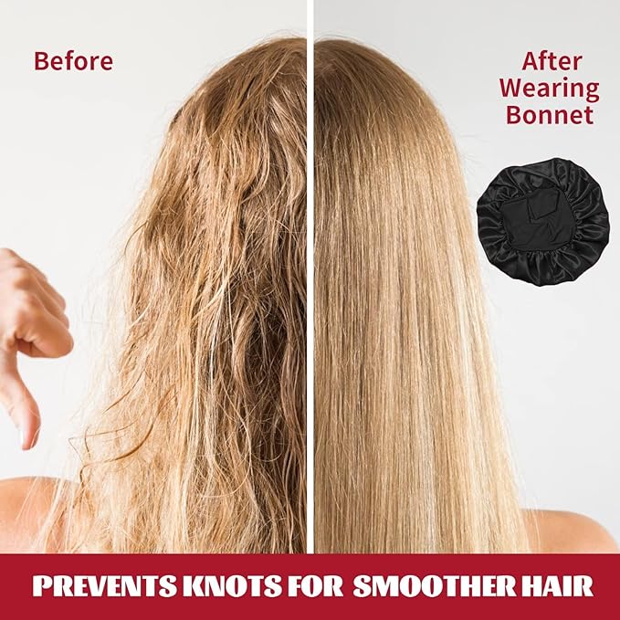 2pcs silk bonnet for sleeping,