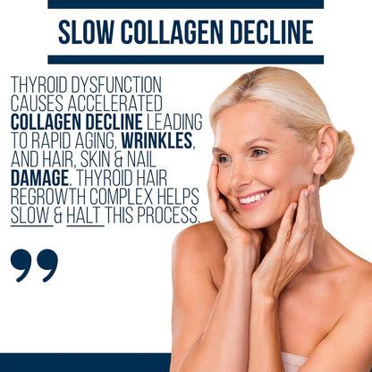 Dr. Westin Childs - Thyroid Hair Regrowth Complex - Skin & Nails Vitamins for Women, Silicon & Biotin for Hair Loss, Beauty & Collagen in Hypothyroidism, Hashimoto's & Hyperthyroidism - 60 Ct