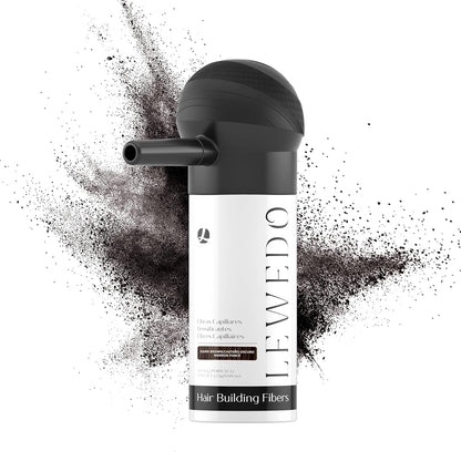 Hair Building Fibers 25G with Precision Spray Applicator - Electrostatic Adsorption for Instant Thicker Hair, Waterproof & Natural Look, Suitable for Men & Women (Dark brown)