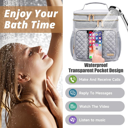 Large Toiletry Bag for Women Men,Bathroom Bag,Water Resistant Portable Shower Caddy for College Dorm,Hanging Toiletry Bags for Traveling,Gym Camping Cruise Ship Travel Essentials Shower Bag