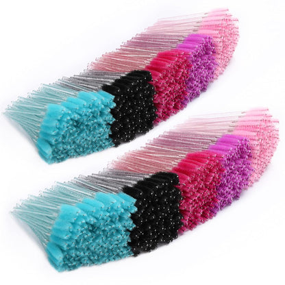 Tbestmax 2000 Disposable Mascara Wands Eyelash Brush Spoolies for Eyebrow Eye Lash Extension Colorful
