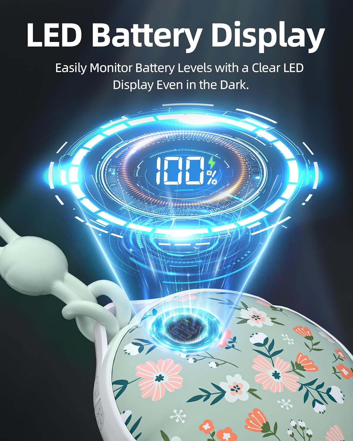 FrSara Hand Warmers Rechargeable, Hangable Electric Hand Warmer w/ 4000mAh Last 10 Hours, 3-Level Heat w/Strip, Light & Display, Gift for Outdoors Camping Hiking Skiing Raynauds & Christmas