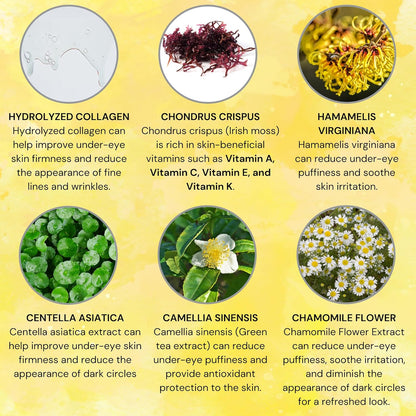 Under Eye Patches - 60 Pcs - Anti-Aging Collagen Eye Mask for Dark Circles, Puffiness & Wrinkles, Refreshes Skin