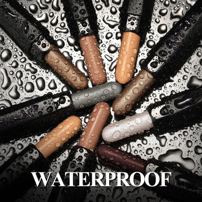 Neutral Brown Eyeshadow Stick Makeup 6PCS Set, Metallic Shimmer Matte Cream Eye Shadow Eyeliner Brightener Pencil Crayon - BROWN LATTE