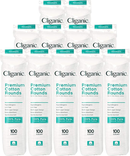 Cliganic premium cotton rounds for
