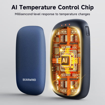 Electric Hand Warmers Rechargeable - 2 Pack Magnetic Pocket Heater Handwarmers with AI Chips, Portable Hunting Gear, Reusable Winter Essentials, Gift Ideas for Men, Women, Outdoor