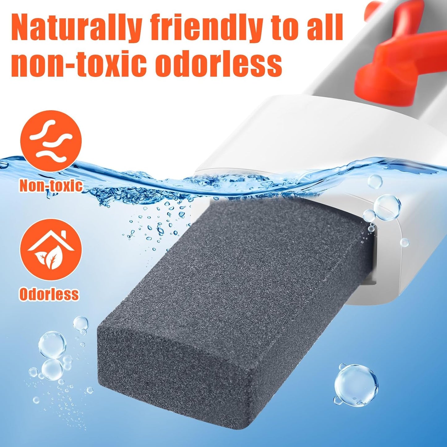 Demissle 6 Pcs Pool Pumice Stone for Cleaning with Handle Stain Eraser Hard Water Cleaner Pool Rust Stain Remover Pool Cleaning Tools Pumice Sticks for Toilet Bowl Ring Swimming Pool Tile Calcium Tub
