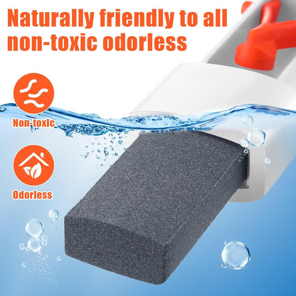 Demissle 6 Pcs Pool Pumice Stone for Cleaning with Handle Stain Eraser Hard Water Cleaner Pool Rust Stain Remover Pool Cleaning Tools Pumice Sticks for Toilet Bowl Ring Swimming Pool Tile Calcium Tub