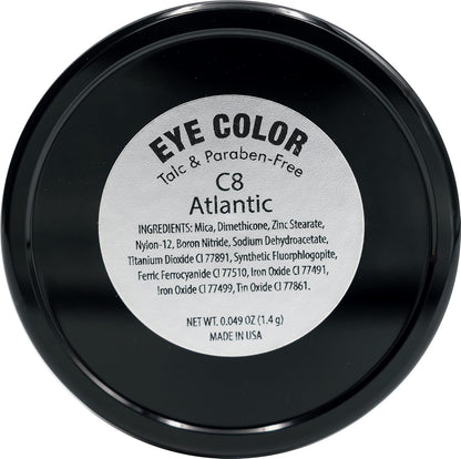 Atlantic Navy Denim Royal Blue Sparkling Pressed Powder Single Vegan Eyeshadow; Talc, Paraben & Cruelty Free