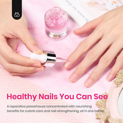 Beetles Cuticle Oil For Nails - 20ml Nail Care Strengthener Oil Stronger Nails Spa and Hand Manicure Essentials Damaged Cuticles for Repaired Thin Nails Nourish Home Nail Gfit for Women