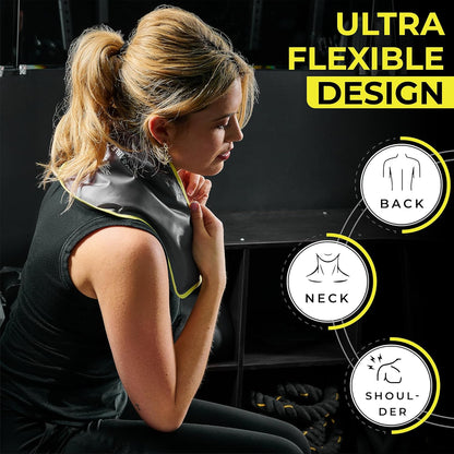 Hot & Cold Reusable Gel Pack Wrap for Neck/Shoulder/Back Pain Relief - Flexible Soft Compress - Ice & Heat Therapy for Rotator Cuff, Cervical, Pain, Swelling, Injuries and Surgery - Sport Temp