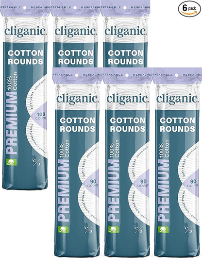 Cliganic premium 100% cotton makeup