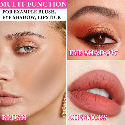 3 Pcs Cream Blush Stick Set,Face Shadow Shading Stick Long Lasting Non-greasy Blush Stick for Women,Lightweight Concealer Waterproof Face Contouring Makeup Pen for Cheek & Lips & Eyes(04#,05#,06#)