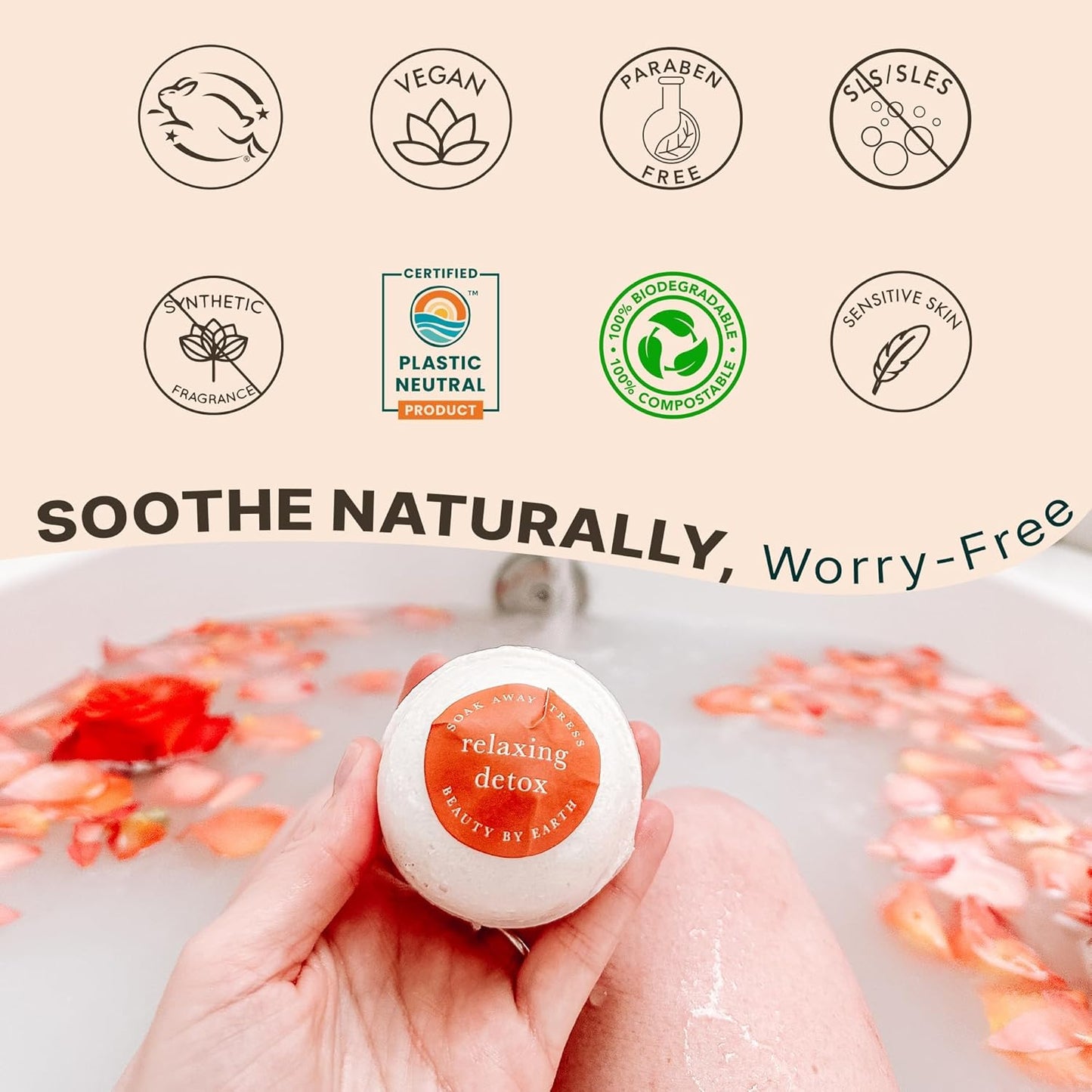 Bath Bombs Gift Set, USA Made with Organic & Natural Ingredients, Relaxing Spa Gifts for Women & Men