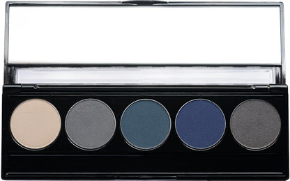Matte Cool Tone Blue & Silver Vegan Eyeshadow Palette; Talc, Paraben & Cruelty Free