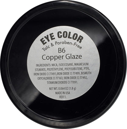 Copper Glaze Light Bronze Dark Pink Shimmering Pressed Powder Single Vegan Eyeshadow; Talc, Paraben & Cruelty Free