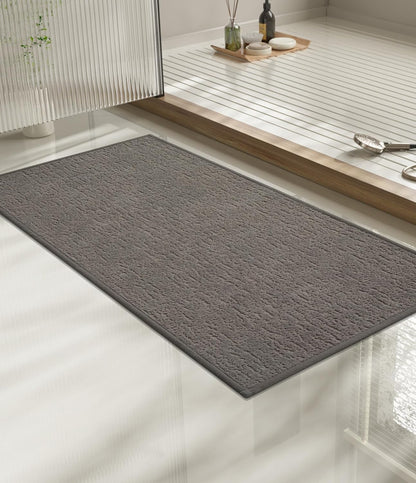 chakme Bathroom Rugs Mat 32x17, Ultra Thin Non Slip Bath Mat Quick Dry Absorbent Bath Mat for Bathroom Floor, (Grey, 32"x17")