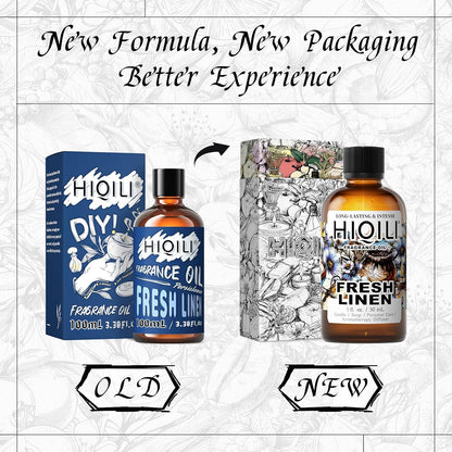 HIQILI Fresh Linen Fragrance Oil for Candle & Room Spray Making, Add to Dryer Balls, Freshie Scents for Essential Oil Diffuser - 1 Fl Oz