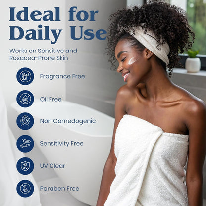 Clear Choice Travel Size Sunscreen for Face SPF 45, Mineral Oil Free Sunblock & Light Moisturizer with Zinc Oxide, Reef-Safe, Broad Spectrum, No White Cast, Dermatologist Recommended 2oz