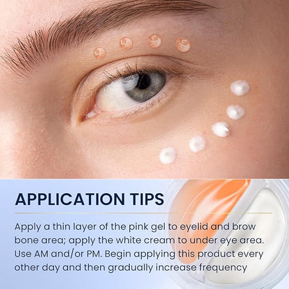 Dual eye cream with advanced