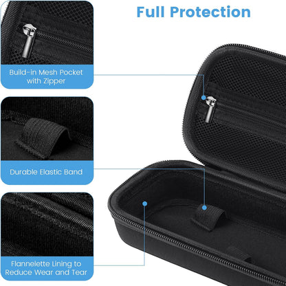 Toothbrush Travel Case Compatible with Oral-B/Oral-B Pro 1000/Philips Sonicare 4100 Electric Toothbrush, with Mesh Pocket for Accessories & 2pcs Toothbrush Head Covers for Protection