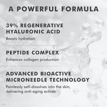 skyn ICELAND Dissolving Microneedle Under Eye Patches with 39% Hyaluronic Acid and Peptides, No Slip Overnight Eye Mask for Fine Lines, Wrinkles and Firming, Vegan, All Skin Types, 8 Pairs