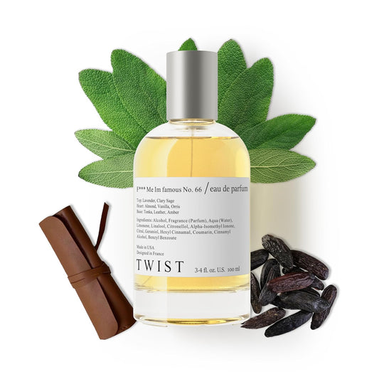 Twist F- Me I'm Famous No. 66 - Eau De Parfum Inspired by T. Ford F- Fabulous, Long-Lasting Perfume For Women & Men, Paraben Free, Vegan, Clean Ingredients, Unisex - 100 ml | 3.4 fl. oz.