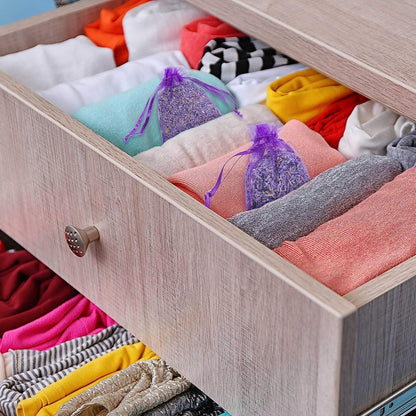 Bag of 12 Sachets Dried Lavender Flower Lavender Sachets for Drawers and Closets, LV-B-1